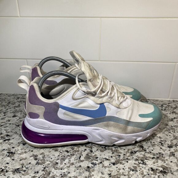 Nike Air Max 270 React Women's Size 10 AT6174-102 White Running Sneakers - Picture 3 of 8
